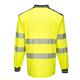 Portwest PW3 Hi Vis Cotton Comfort Polo Shirt L/S S Yellow/Navy