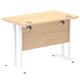 Impulse 1000/600 Rectangle White Cantilever Leg Desk Maple