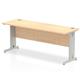 Impulse 1800/600 Rectangle Silver Cable Managed Leg Desk Maple Ref MI002505