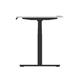 Air 1600 x 800mm Height Adjustable Desk White Top Cable Ports Black Leg