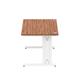 Impulse 1600/800 Rectangle White Cable Managed Leg Desk Walnut