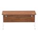 Impulse 1600/800 Rectangle White Cable Managed Leg Desk Walnut