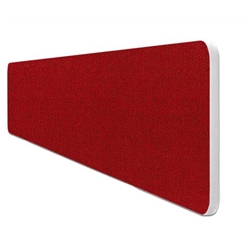 Impulse Plus Oblong 400/1500 Desktop Screen Rounded Corners Burgundy Fabric Light Grey Edges
