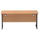 Impulse 1600 x 600mm Straight Desk Oak Top Black Cantilever Leg