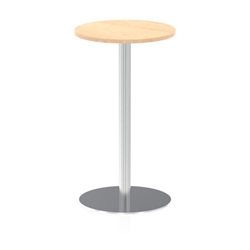 Italia 600mm Poseur Round Table Maple Top 1145mm High Leg