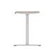 Air 1400 x 600mm Height Adjustable Desk Grey Oak Top Cable Ports Silver Leg