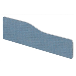 Impulse Plus Wave 400/1500 Desktop Screen Rounded Corners Sky Blue Fabric Light Grey Edges