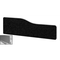 Impulse Plus Wave 300/1500 Backdrop Screen Rounded Corners Black Fabric Light Grey Edges