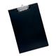 5 Star Office Fold-over Clipboard with Front Pocket Foolscap Black