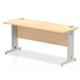 Impulse 1600/600 Rectangle Silver Cable Managed Leg Desk Maple Ref MI002504