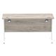 Impulse 1400 x 600mm Straight Desk Grey Oak Top White Cantilever Leg