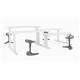 Air 1400 x 800mm Height Adjustable Desk White Top Silver Leg