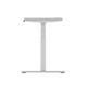 Air 1200 x 600mm Height Adjustable Desk White Top Cable Ports Silver Leg