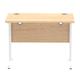 Impulse 1000/600 Rectangle White Cantilever Leg Desk Maple