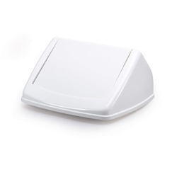 Durable DURABIN Square 40L Flip Swing Lid - Strong Recycling Bin Lid - White