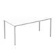 Impulse Straight Table 1600 White Box Frame Leg Silver
