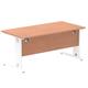 Impulse 1600/800 Rectangle White Cable Managed Leg Desk Beech
