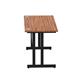 Impulse 1400 x 600mm Straight Desk Walnut Top Black Cantilever Leg