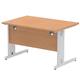 Impulse Cable Managed 1200 Rectangle Desk Oak