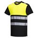 Portwest PW3 Hi Vis Cotton Comfort Class 1 T-Shirt S/S XS Blk/Yellow