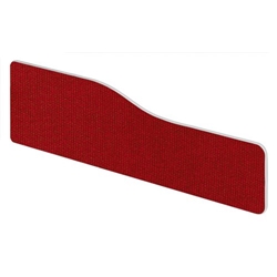 Impulse Plus Wave 400/1500 Desktop Screen Rounded Corners Burgundy Fabric Light Grey Edges