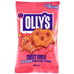 OLLY'S PRETZEL THINS - SWEET CHILLI - 10X35G