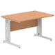 Impulse Cable Managed 1200 Rectangle Desk Oak