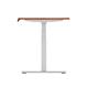 Air 1200 x 800mm Height Adjustable Desk Walnut Top Cable Ports Silver Leg
