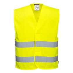 Portwest Hi Vis Mesh Two Band Vest L/XL Yellow (Pack of 10)