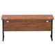 Impulse 1600 x 600mm Straight Desk Walnut Top Black Cantilever Leg