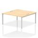 Impulse Bench B2B 2 Person 1600 Silver Frame Office Bench Desk Maple