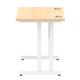 Impulse 800 x 600mm Straight Desk Maple Top White Cantilever Leg