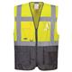 Portwest Warsaw Hi Vis Contrast Executive Vest M Yellow/Gry (Pack of 10)