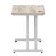 Impulse 800 x 600mm Straight Desk Grey Oak Top Silver Cantilever Leg