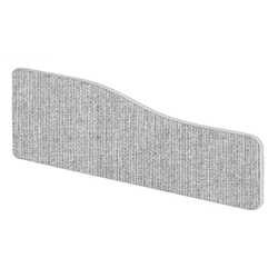 Impulse Plus Wave 300/600 Desktop Screen Rounded Corners Light Grey Fabric Light Grey Edges