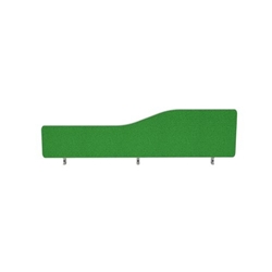 Impulse Plus Wave 400/1600 Desktop Screen Rounded Corners Palm Green Fabric Light Grey Edges