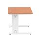 Impulse 1000/800 Rectangle White Cable Managed Leg Desk Beech