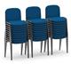 ISO Stacking Chair Blue Fabric Black Frame (Bundle of 30)