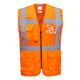 Portwest Madrid Hi Vis Half Mesh Executive Vest 2XL Orange (Pack of 10)