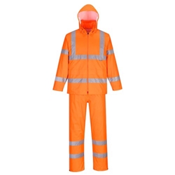 Portwest Hi Vis Packaway Rain Suit 2XL Orange