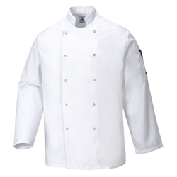 Portwest Suffolk Chefs Jacket L/S 3XL White