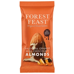 FOREST FEAST - VALENCIA ORANGE MILK CHOCOLATE ALMONDS - 12X40G