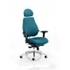 Chiro Plus Posture Chair Ultimate With Headrest Kingfisher Colour With Arms Ref KCUP0175