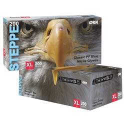 Steppe Classic Blue Nitrile Gloves Box 200 Extra Large (Case of 10)