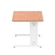 Impulse 1200/800 Rectangle White Cable Managed Leg Desk Beech