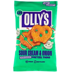 OLLY'S PRETZEL THINS - SOUR CREAM & ONION - 10X35G