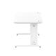 Impulse 1400/800 Rectangle White Cable Managed Leg Desk White
