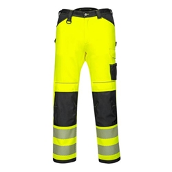 Portwest PW3 Hi Vis Lightweight Stretch Work Trousers 30 Yellow/Blk