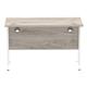 Impulse 1200 x 600mm Straight Desk Grey Oak Top White Cantilever Leg