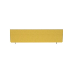 Impulse Plus Oblong 400/1400 Desktop Screen Rounded Corners Beige Fabric Light Grey Edges